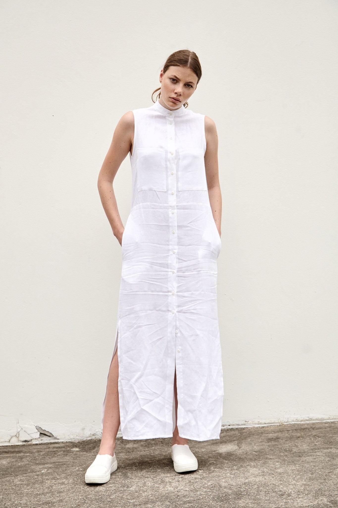 Purely Flow Button-Down Dress