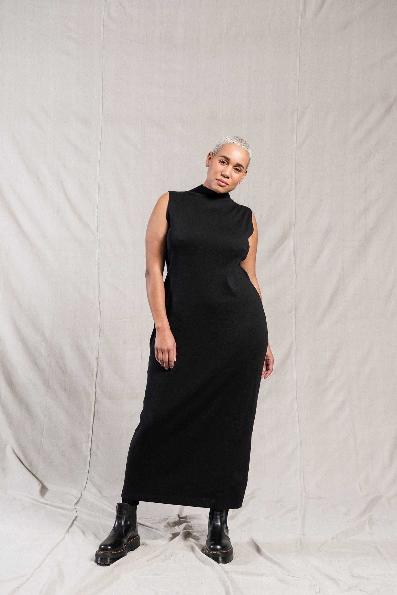 Body Icon Mock Neck Dress